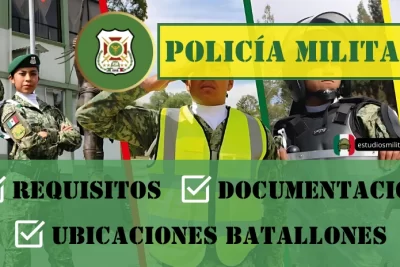 Servicio de Policía Militar - Ubicaciones batallones, Requisitos y Documentación)